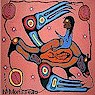 Shaman's Ride by Ojibway artist Norval Morisseau
